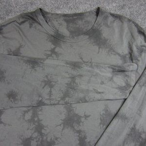 Lululemon Long Sleeve Shirt Mens X Large Gray Tie-Dye Athletic Casual